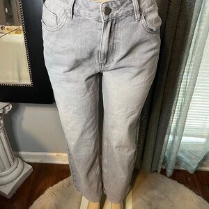 Classic Gray Straight Leg Jeans for Women